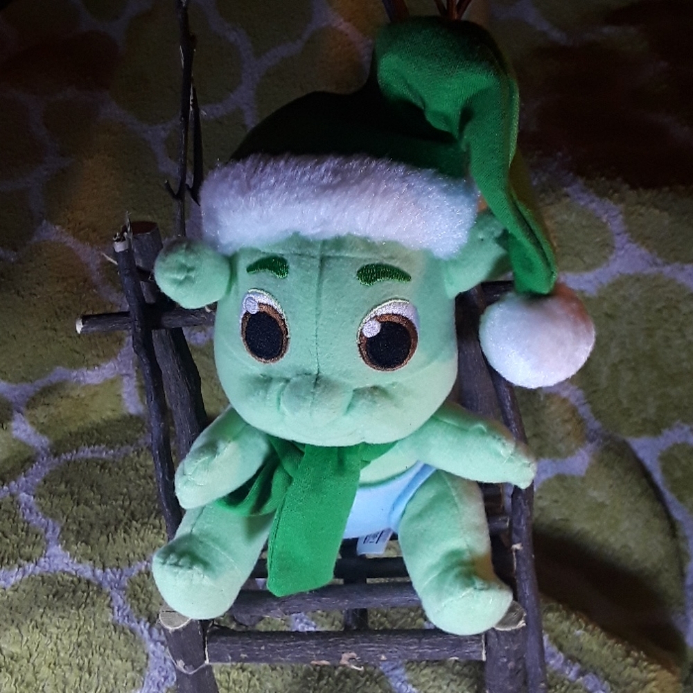Xmas baby Shrek plush 6" tall